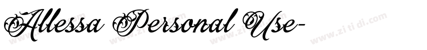 Allessa Personal Use字体转换
